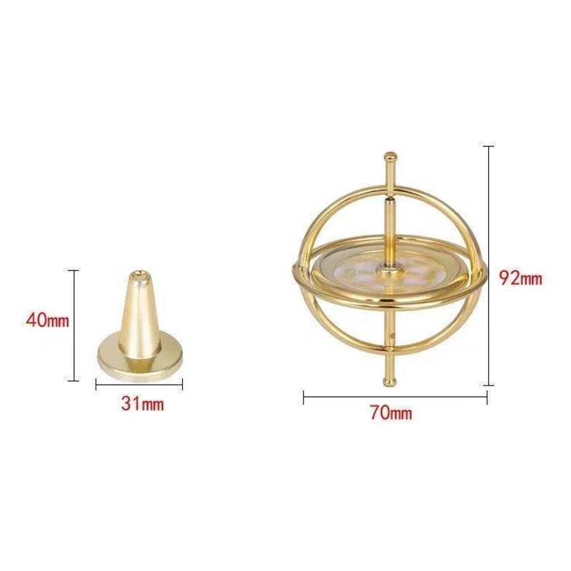 Adultes enfants décompression soulagement du Stress jouet rotatif métal auto-équilibrage doigt Gyroscope Anti-gravité coloré métal gyroscope ﻿