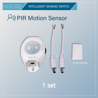 PIR Infrared Motion Sensor Detector DC5-24V Auto on Off Timer Switch Home LED Light Body PIR Motion Sensor Lamp White.