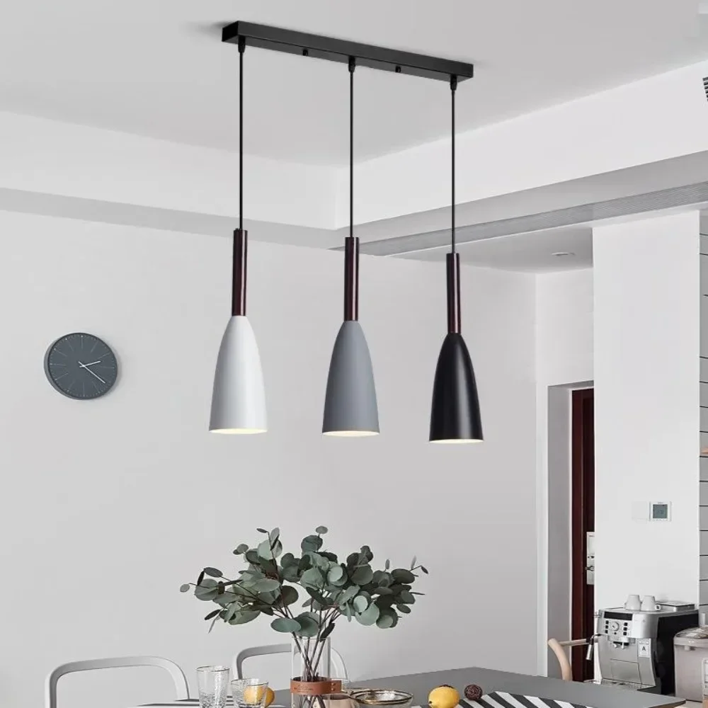 Coffee Shop Nordic Led Kitchen Island Pendant Ceiling Hanging Lights Restaurant Kitchen Lamps Home Decor