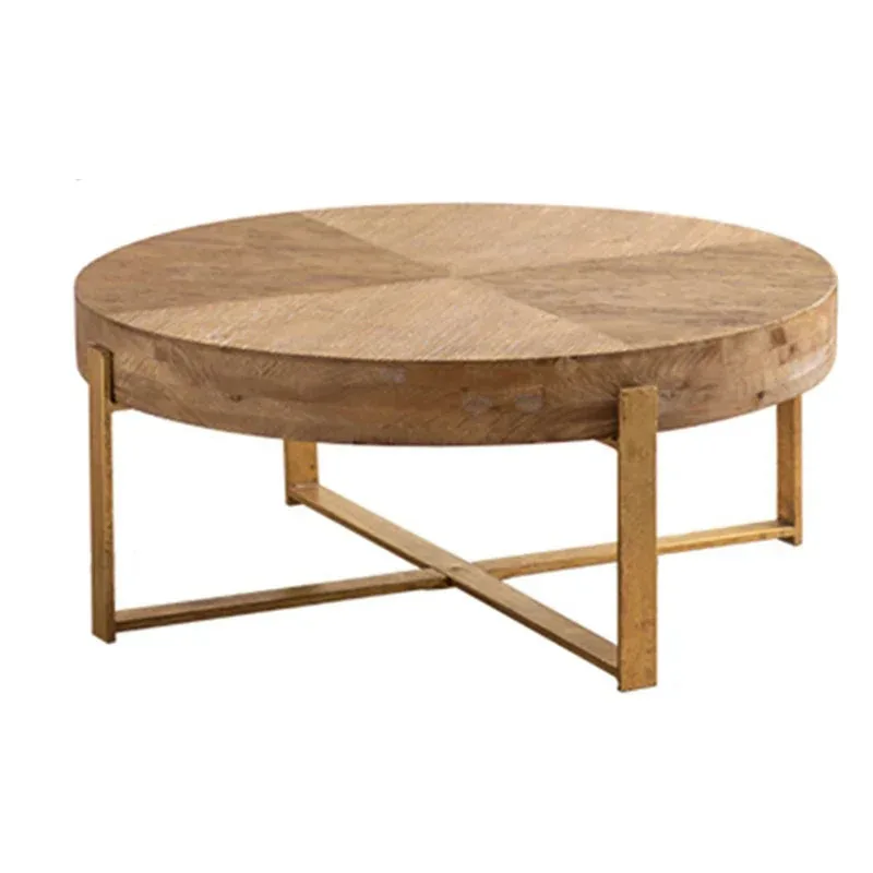 Nordic Solid Wood Coffee Tables Café Furniture Round Table Simple Retro Creative Multi-functional Household Balcony Tea Table