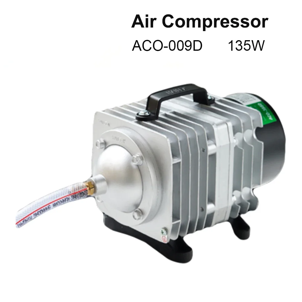 ปั๊มลมแม่เหล็กไฟฟ้าคอมเพรสเซอร์135W สำหรับ ACO-009D เครื่องตัดแกะสลักเลเซอร์ CO2