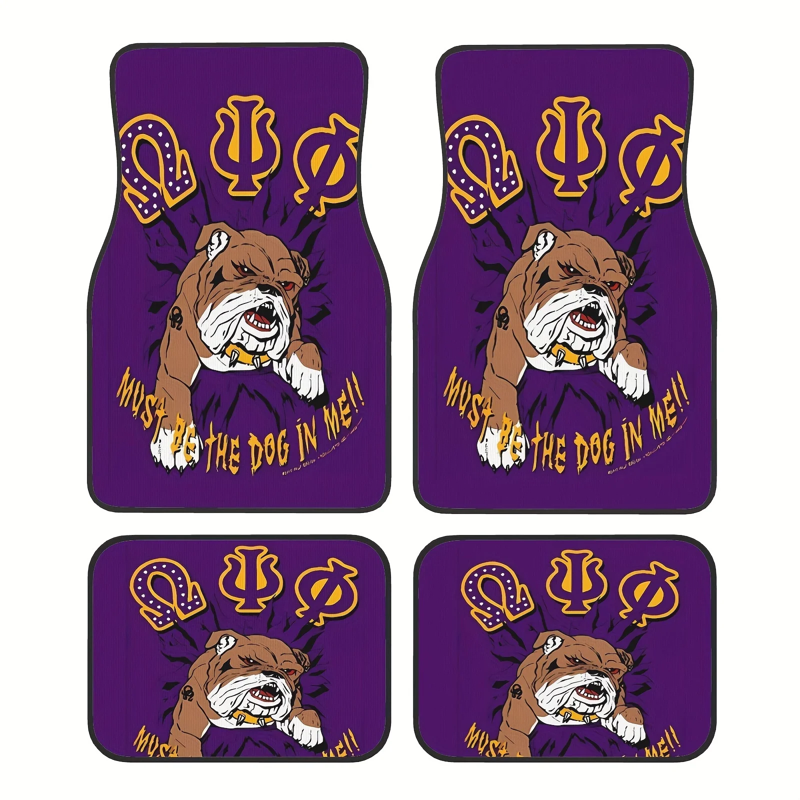 4pcs Delta Sigma Theta Car Floor Mats - Durable Non-slip, Universal Fit For Front & Rear - Enhance Your Cars Interior Decor With