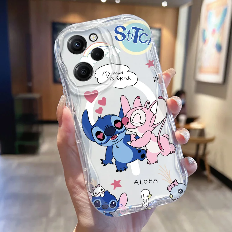 Disney Stitch Angel Cream Phone Case For OPPO Find X3 Reno 11 8 7 6 5 4 Pro Lite F Z T A5 9 15S 2018 2020 silicone Funda Shell