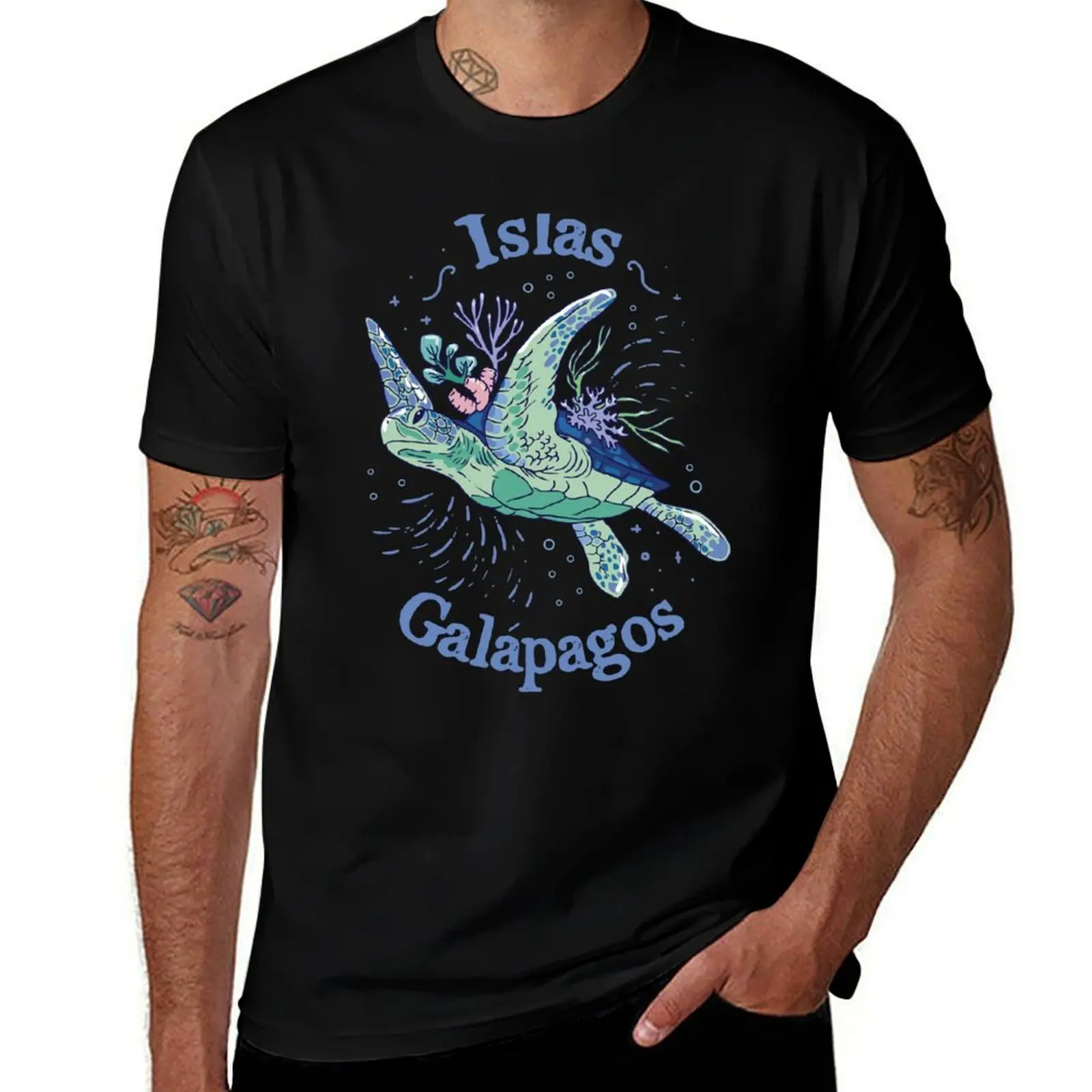 

Islas Galapagos Islands Ecuador Art T-Shirt cotton t shirt pack t shirt man luxury t shirt men 100% cotton luxury brand T-shirt