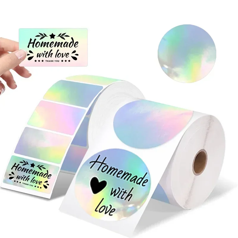 1Roll Phomemo Laser Circle Thermal Label Sticker Self-Adhesive 50x50mm Direct Shipping Thermal Label for 241BT 246S D520 Printer