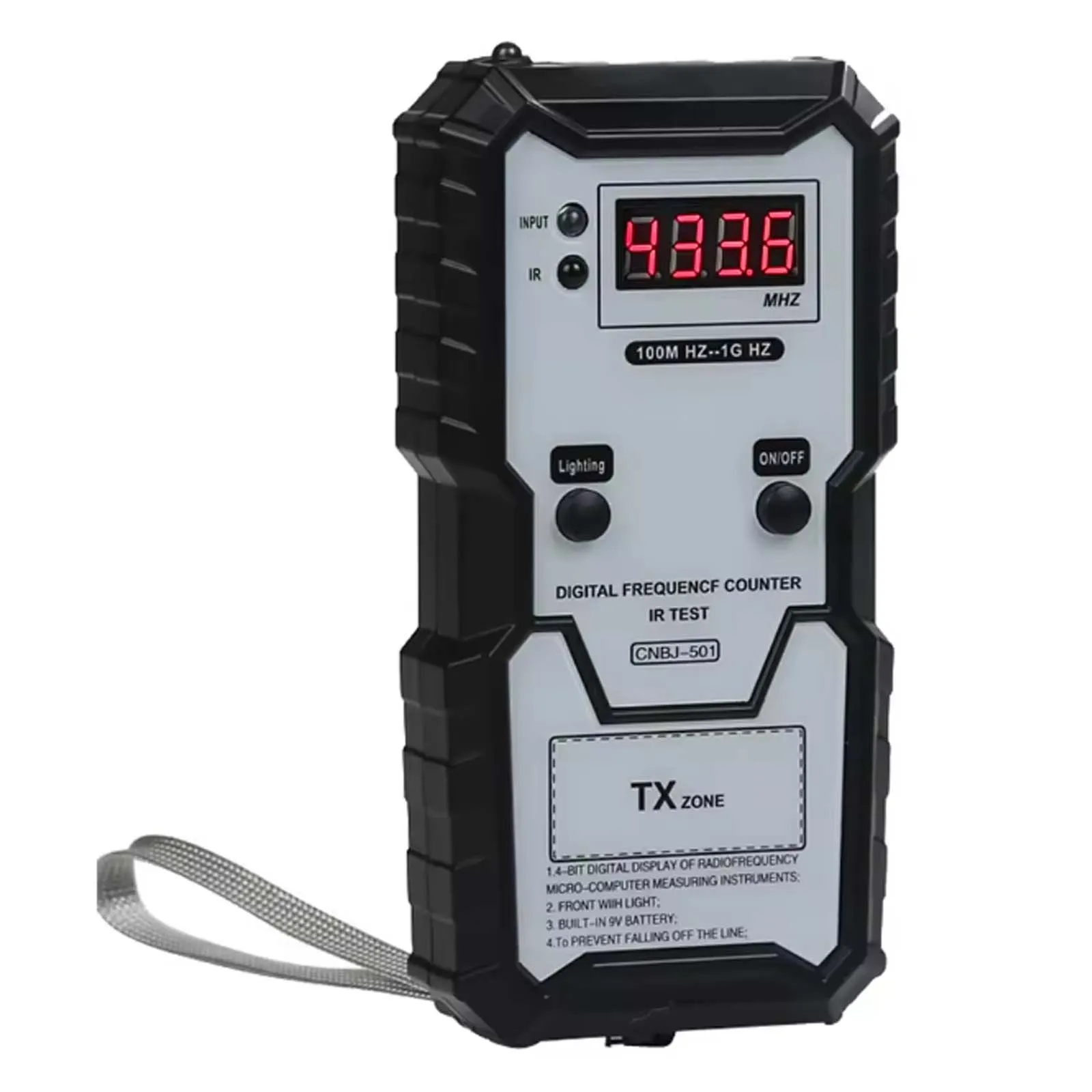 

100M-1GHZ Automobile Keys Infrared Frequency Tester, 4-bit Digital Car Remote Keys Frequence Measuring Tool