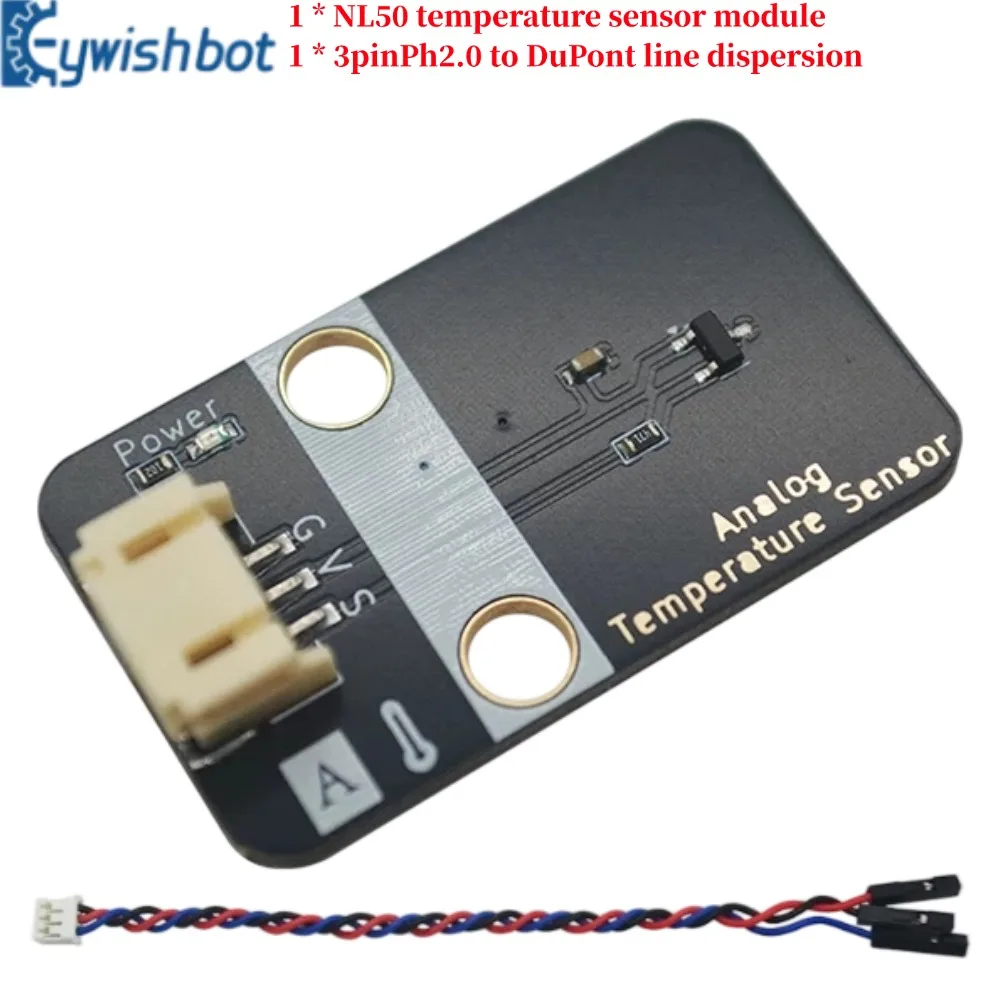 High Quality Durable LM35 Analog Temperature Sensor Alternative with Shell PH2.0 Port for Arduino ESP32 Microbit Raspberry Pi