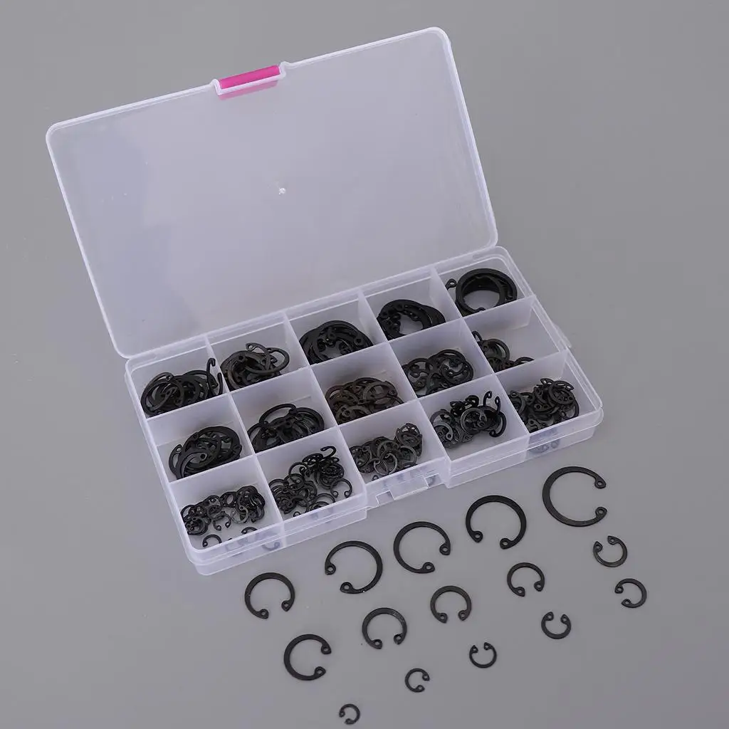 Set da 175 pezzi Anello di fissaggio esterno 15 tipi di metallo con