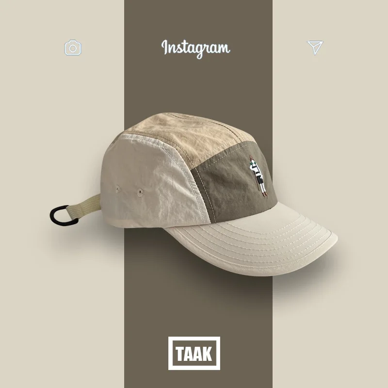 Japanese Juvenile Sun Visor Cap Retro Niche Color Thin Quick-drying 5 Panel Baseball Cap Women Men Summer Couple Baseball Cap