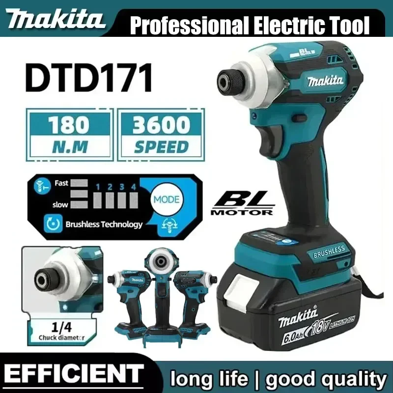 makita-dtd171-taladro-atornillador-inalambrico-recargable-herramienta-electrica-sin-escobillas-atornillador-de-impacto-18v-bl-unidad-de-herramienta-basica