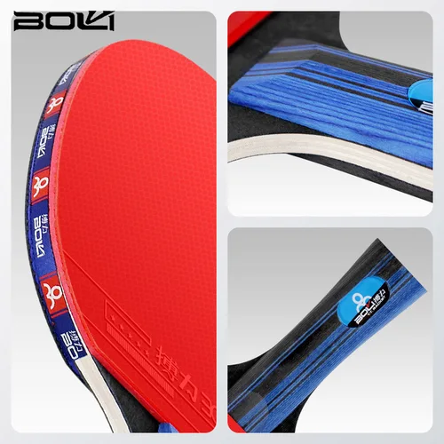 Imagen 2 del producto Raquetas de tenis de mesa BOLI A10, juegos de alto rendimiento con 2 raquetas de ping pong y estuche de transporte