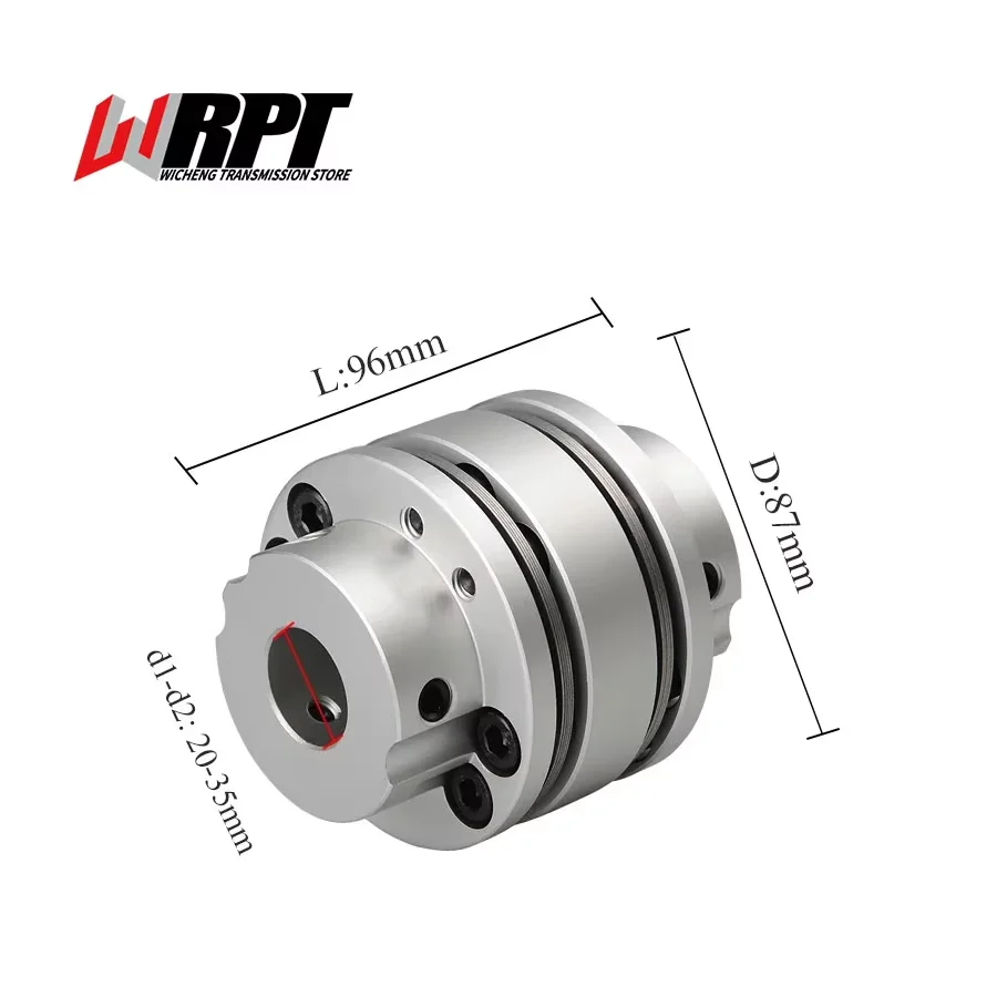 CLTB Diaphragm Coupling Top Wire Type High Torque 8-Hole Step Diaphragm Coupling Flange Connection CLTB-87X96