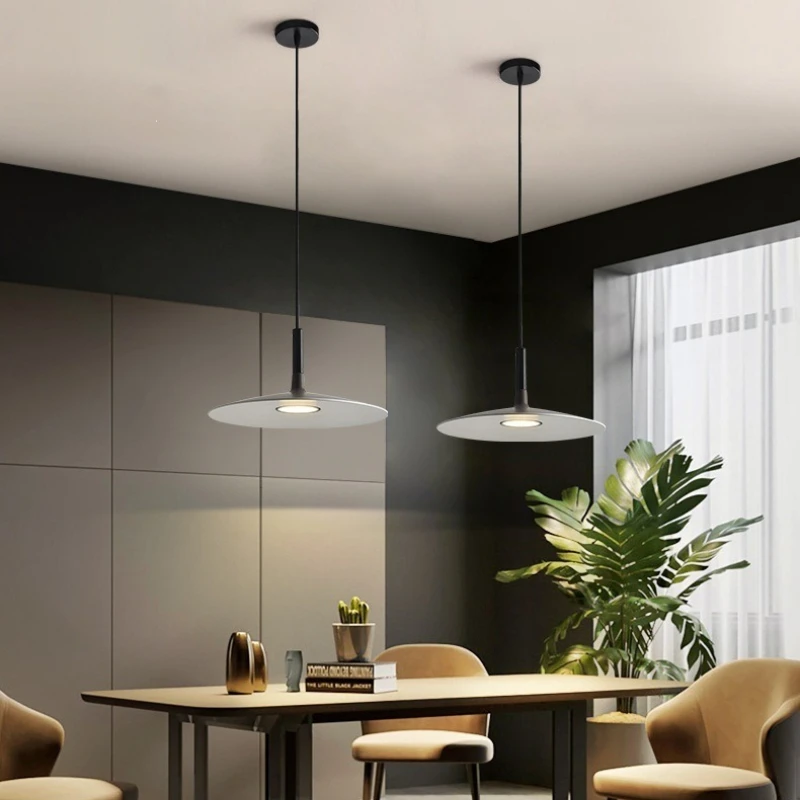 Nordic Minimalist Single-Head Pendant Light Hanging Lamp for Dining Room Bedroom Bedside Bar & Restaurant