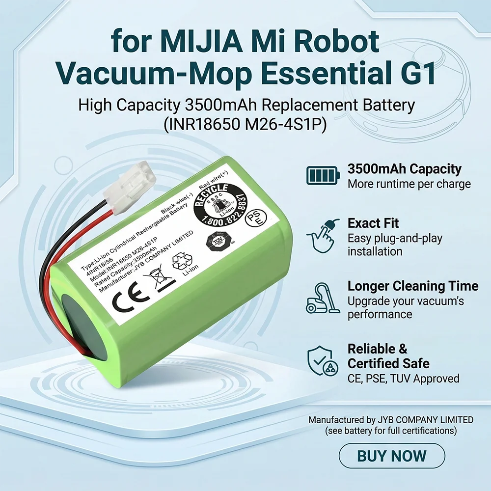 

Сменная батарея 14.4V H18650CH-4S1P для робота-пылесоса Xiaomi Mi Robot Vacuum-Mop Essential G1, MJSTG1, SKV4136GL, аксессуары
