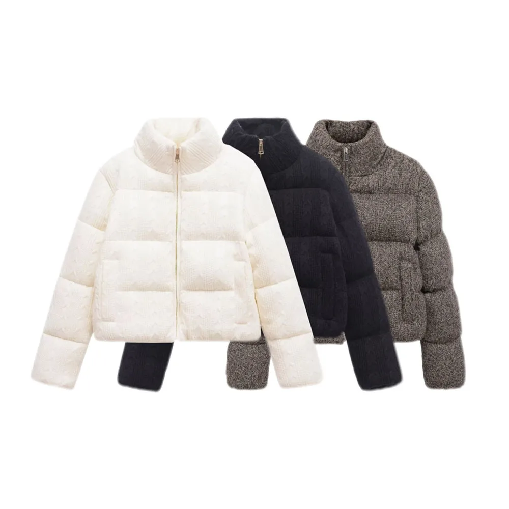 

Осенне-зимняя новая женская свободная и универсальная вязаная толстая куртка.