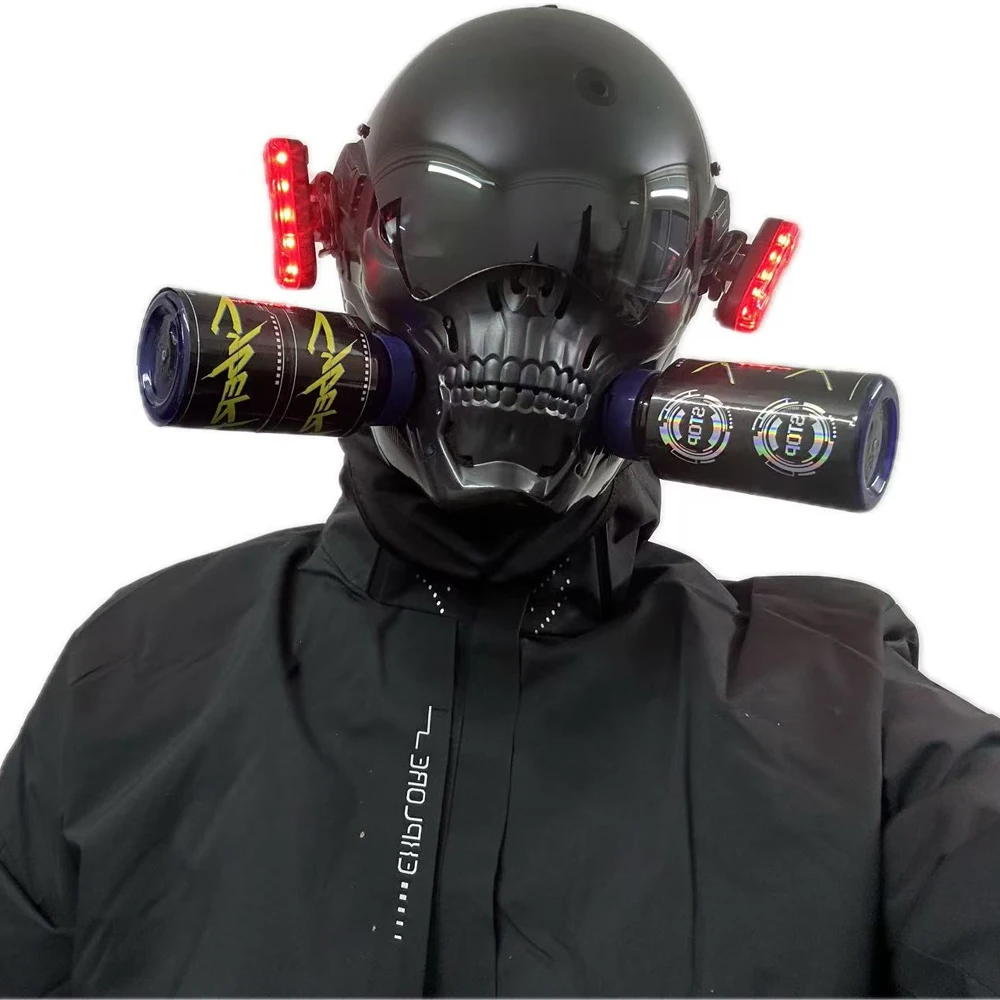Cyberpunk Skull LED Mask for Halloween  Cosplay, Festivals, and music Parties