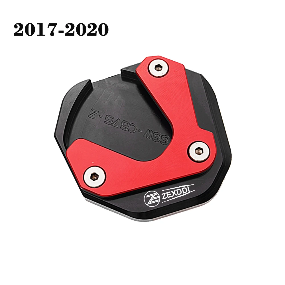 サイドスタンドキックスタンド,ホンダxadv ZEXDDI-CNC,xadv 750,xadv750,750-2017,2020-2021,オートバイアクセサリーに適した拡大パッド,2024