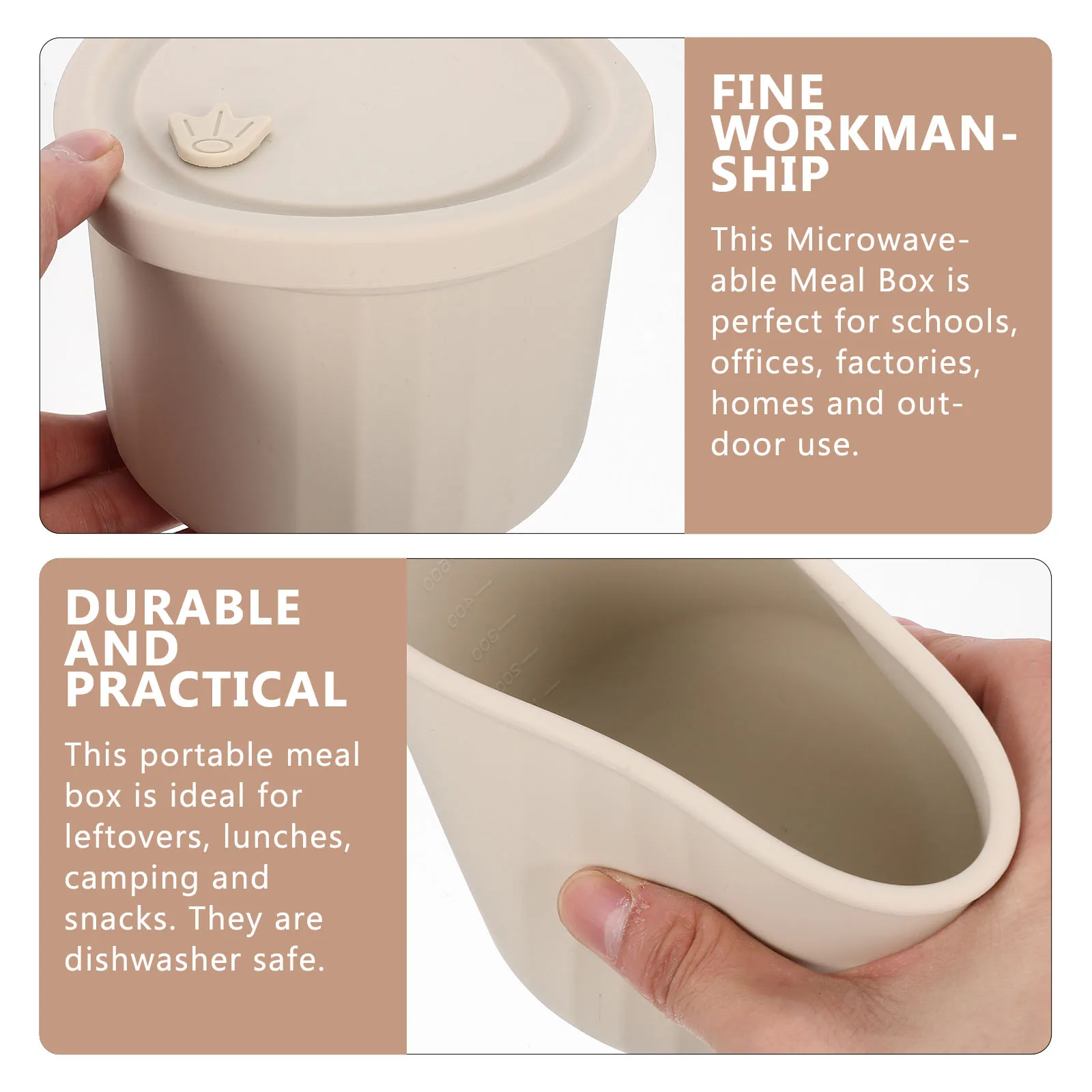 

Silicone Food Container Microwave Safe Portable Bento Box For Food Container Camping Outdoor Home Office Use