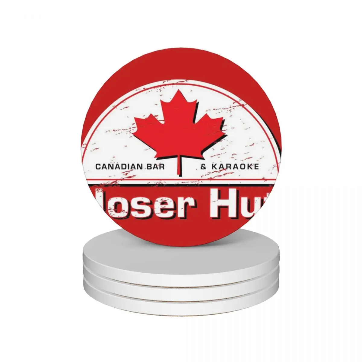 

Hoser Hut Maple Leaf Ceramic Coasters (Set of 4) for ceramics kawaii Coasters