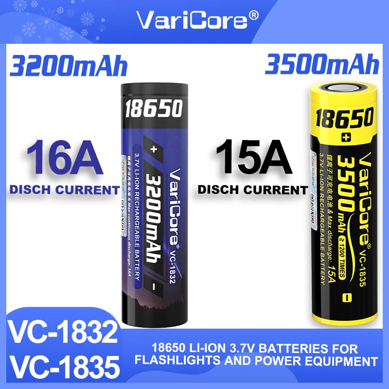 ΠΠΎΠ²ΡΠΉ Π»ΠΈΡΠΈΠΉ-ΠΈΠΎΠ½Π½ΡΠΉ Π°ΠΊΠΊΡΠΌΡΠ»ΡΡΠΎΡ VariCore VC-1832 3200 ΠΌΠΡ VC-1835 3500 ΠΌΠΡ 18650 3,7 Π Π΄Π»Ρ ΡΡΡΡΠΎΠΉΡΡΠ² Ρ Π²ΡΡΠΎΠΊΠΈΠΌ ΠΏΠΎΡΡΠ΅Π±Π»Π΅Π½ΠΈΠ΅ΠΌ Π½Π°ΠΏΡΡΠΆΠ΅Π½ΠΈΡ. ΠΠΎΠ²ΡΠΉ Π»ΠΈΡΠΈΠΉ-ΠΈΠΎΠ½Π½ΡΠΉ Π°ΠΊΠΊΡΠΌΡΠ»ΡΡΠΎΡ VariCore VC-1832 3200 ΠΌΠΡ VC-1835 3500 ΠΌΠΡ 18650 3,7 Π Π΄Π»Ρ ΡΡΡΡΠΎΠΉΡΡΠ² Ρ Π²ΡΡΠΎΠΊΠΈΠΌ ΠΏΠΎΡΡΠ΅Π±Π»Π΅Π½ΠΈΠ΅ΠΌ Π½Π°ΠΏΡΡΠΆΠ΅Π½ΠΈΡ.