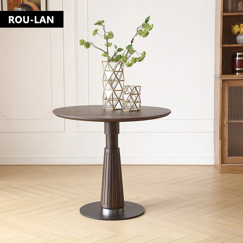 طاولة طعام حديثة مستديرة في منتصف القرن أفضل منتجات الاختيار 31.5 بوصة طاولة ترفيهية لتوفير المساحة لشخصين إلى 4 أشخاص