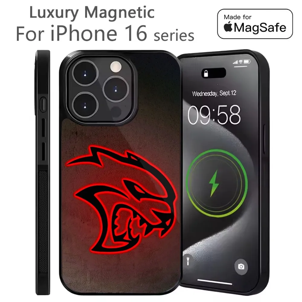 

Car Dodge Challenger S-SRT Phone Case For iPhone 16,15,14,13,12,11,Plus,Pro,Max Mini Magsafe Magnetic Wireless Charging