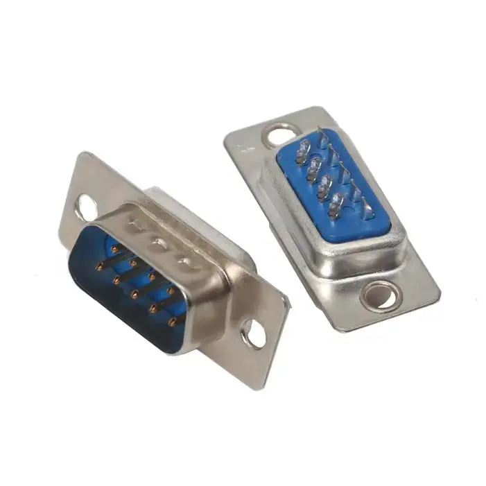 【10-2PCS】 RS232 DB9 Connector PCB Serial 9 Pin 2 Rows Solder Type Plug D-SUB Male Female Plug Socket Connector