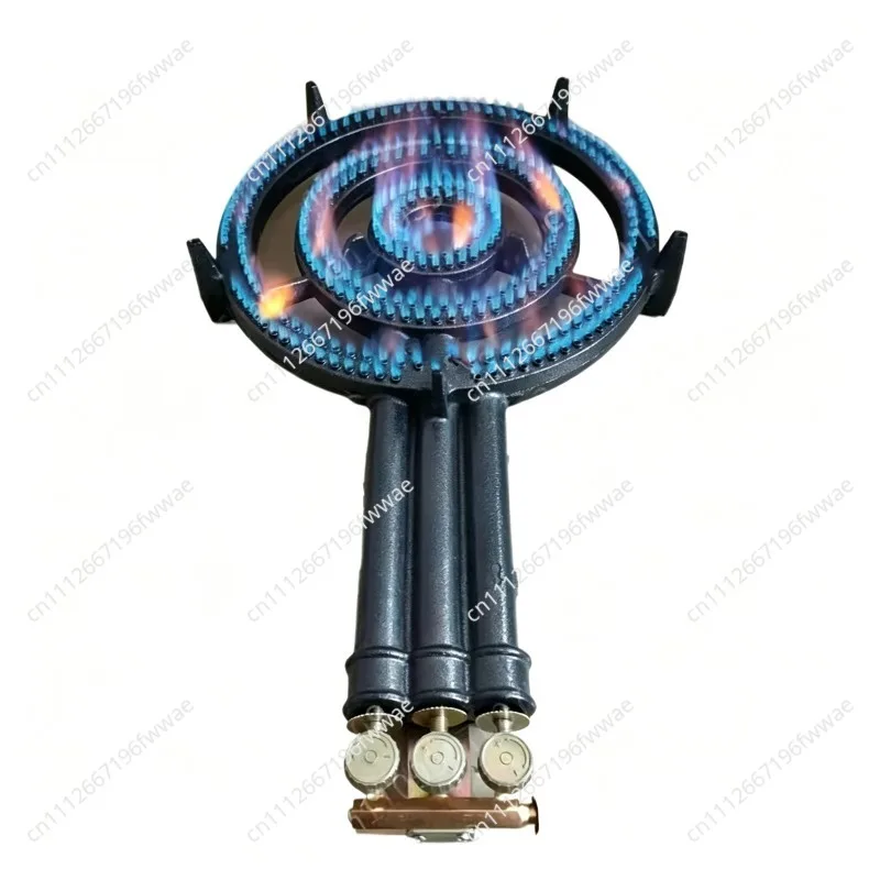 The large three-ring commercial fierce fire stove medium and high pressure gas stove tray liquefied gas single