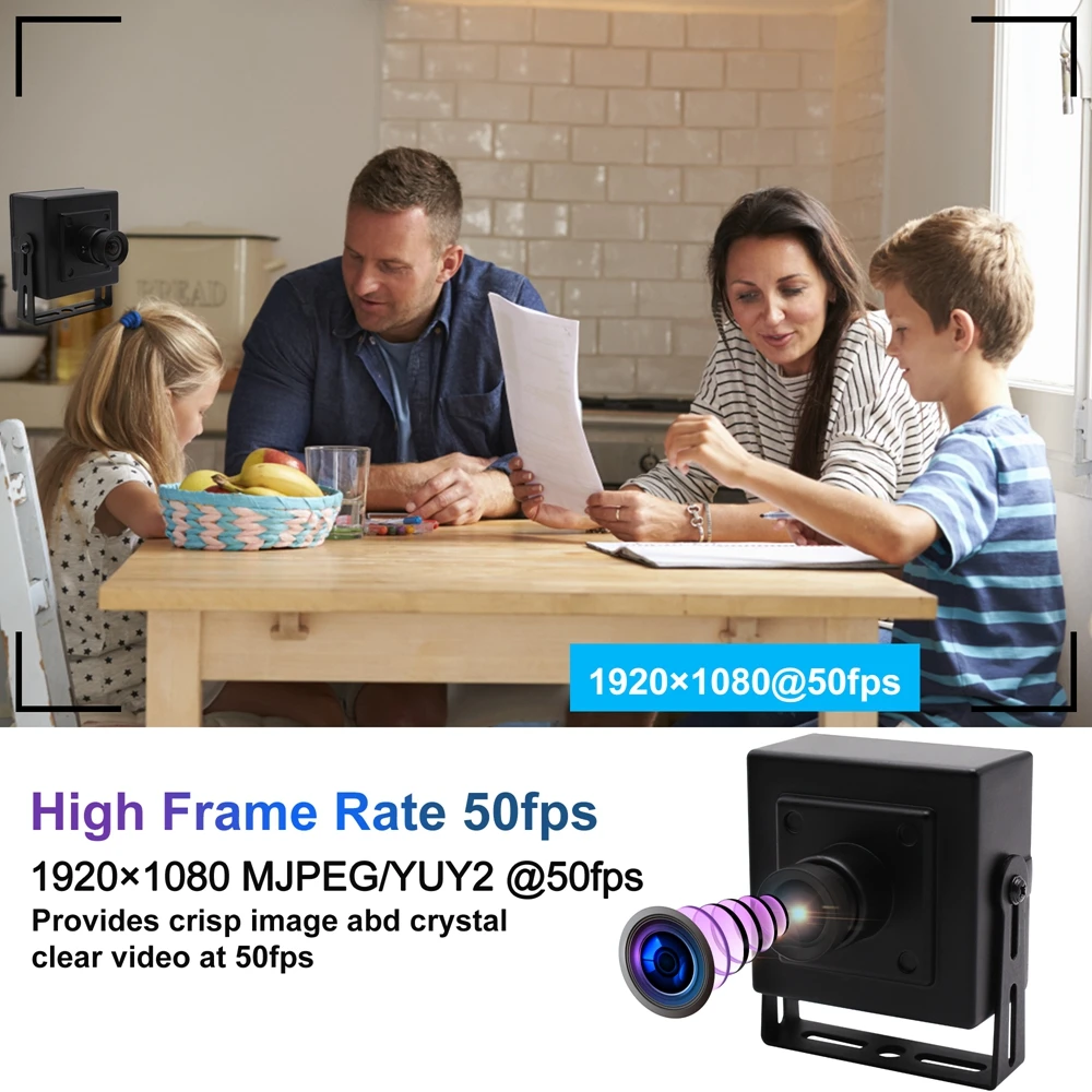 

ELP 1080P USB-камера Full HD 50 кадров в секунду USB3.0 камера IMX291 датчик без искажений объектив для видеоконференций