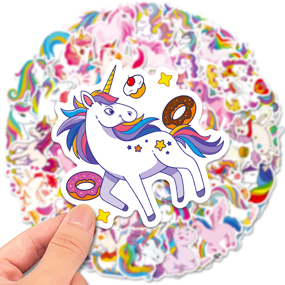 10/30/50pcs Kawaii Unicorn Graffiti Stickers Cartoon Decal Laptop Phone Scrapbook Guitar Motorcycle Waterproof Sticker Kid Toy