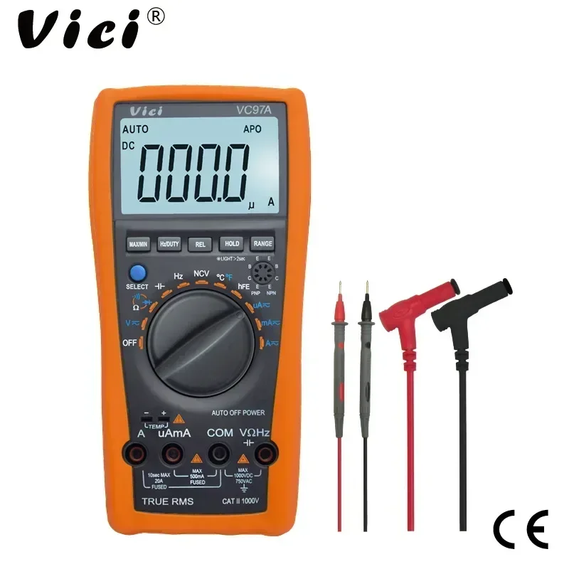 VICI VC97A Digital Multimeter, 4000 Counts Auto Range True RMS Multi-meter with NCV Non-contact Voltage Detection