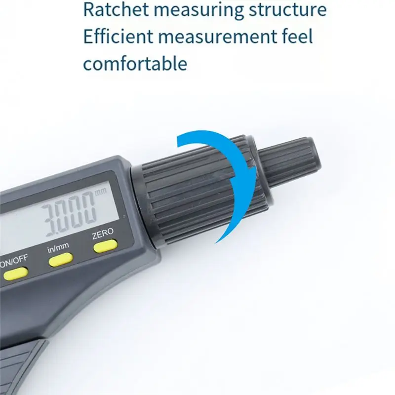 AT63-Digital Micrometer, Professional Inch/Metric Measuring Tools 0.00005Inch/0.001Mm Resolution Thickness Gauge