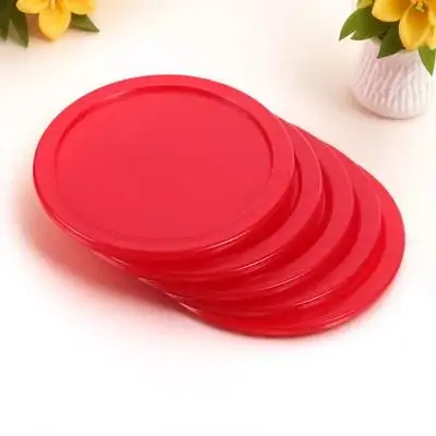 

5pcs Air Pucks Plastic Replacement Round Mini Hockey Pieces Smooth Surface For Table Accessories Indoor Hockey Equipment