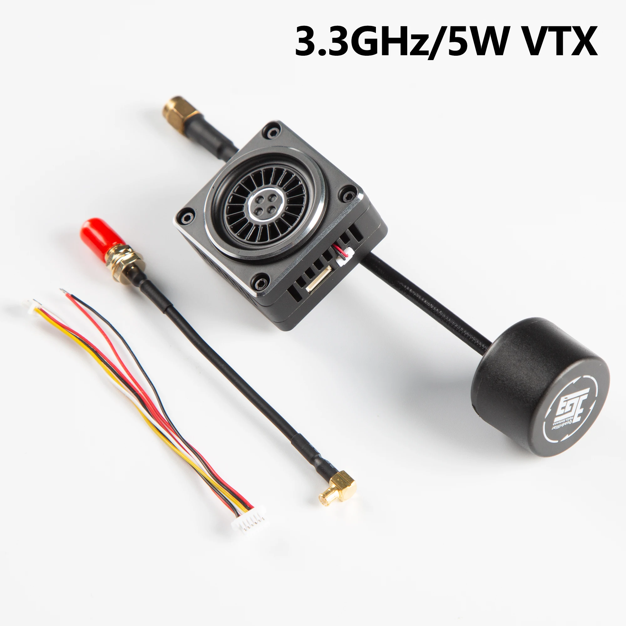 3.3GHz 5W 16CH 25mW-5000mW เครื่องส่งสัญญาณวิดีโอ 1.2Ghz-1.7Ghz 5W VTX 9CH สนับสนุน 2S-8S แบตเตอรี่ความร้อนและพัดลมสําหรับ RC Quadcopter