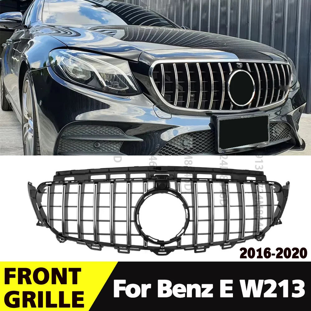 

Подходит для Mercedes Benz E W213 C238 A238 2016-2020 E300 E200 E260, обновленная передняя решетка в стиле Diamond E63 GT