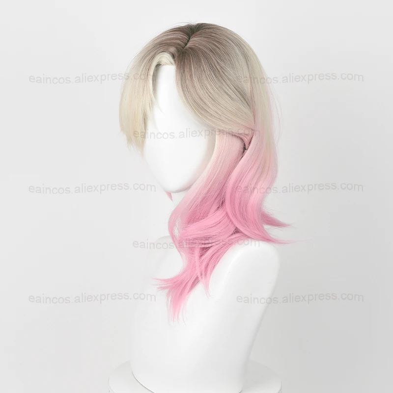 Gwen Stacy Wig Cosplay Gwen melintasi laba-laba, Wig pendek gradien tahan panas, rambut sintetis pesta Halloween ukuran 35cm/45cm