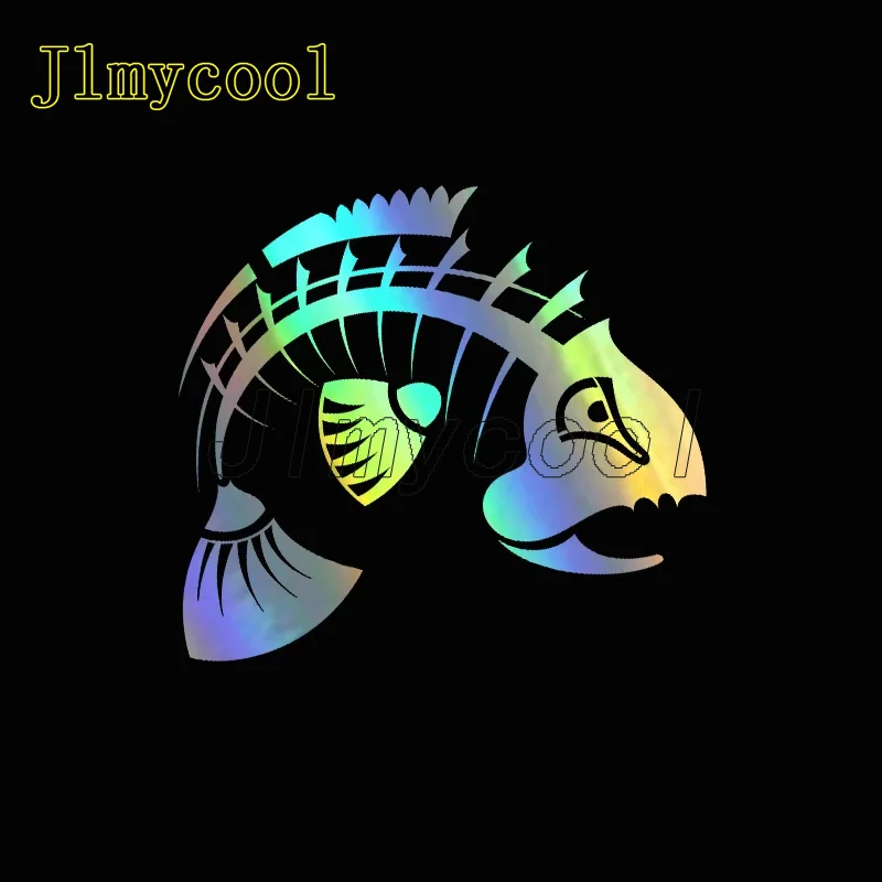 

16X14.4CM Fish Skeleton Skull Fishing Pattern Decal Car Window Vinyl Decal Sticker Funny Motorcycle Stickers Decal Stickers