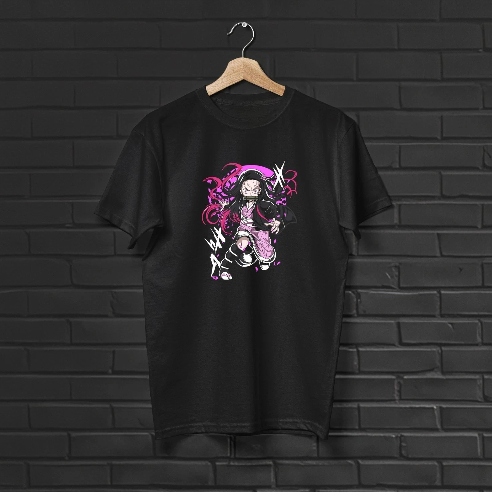 T-shirt en coton unisexe pour hommes avec graphique de transformation éveillée de Nezuko Kamado