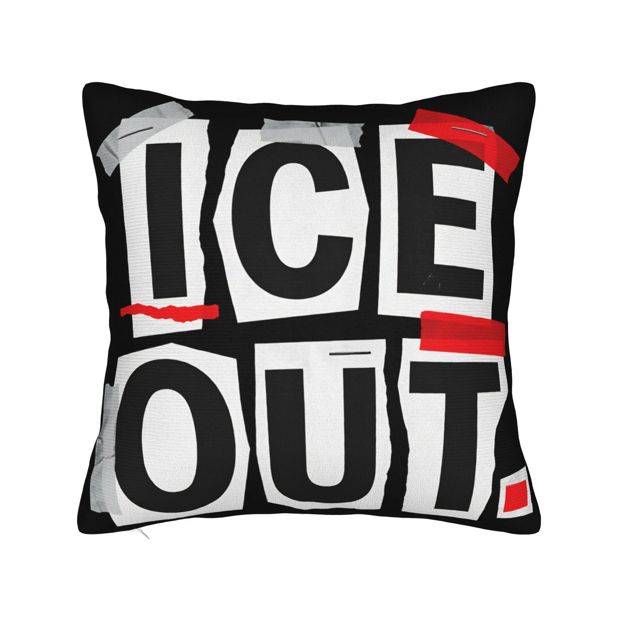 ICE Out Logo Pillowcase Merch Printed Cushion Cover Decorative  Throw Pillow Case Cover Home Multi Size