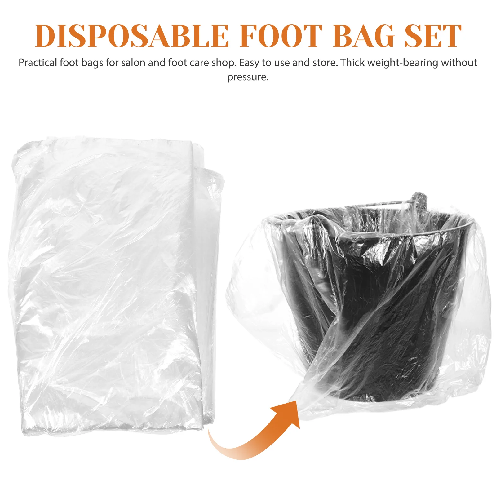 

80 Pcs Foot Bag Portable Bath Liners Lining Baths Bags Pan Plastic Washing for Tubs