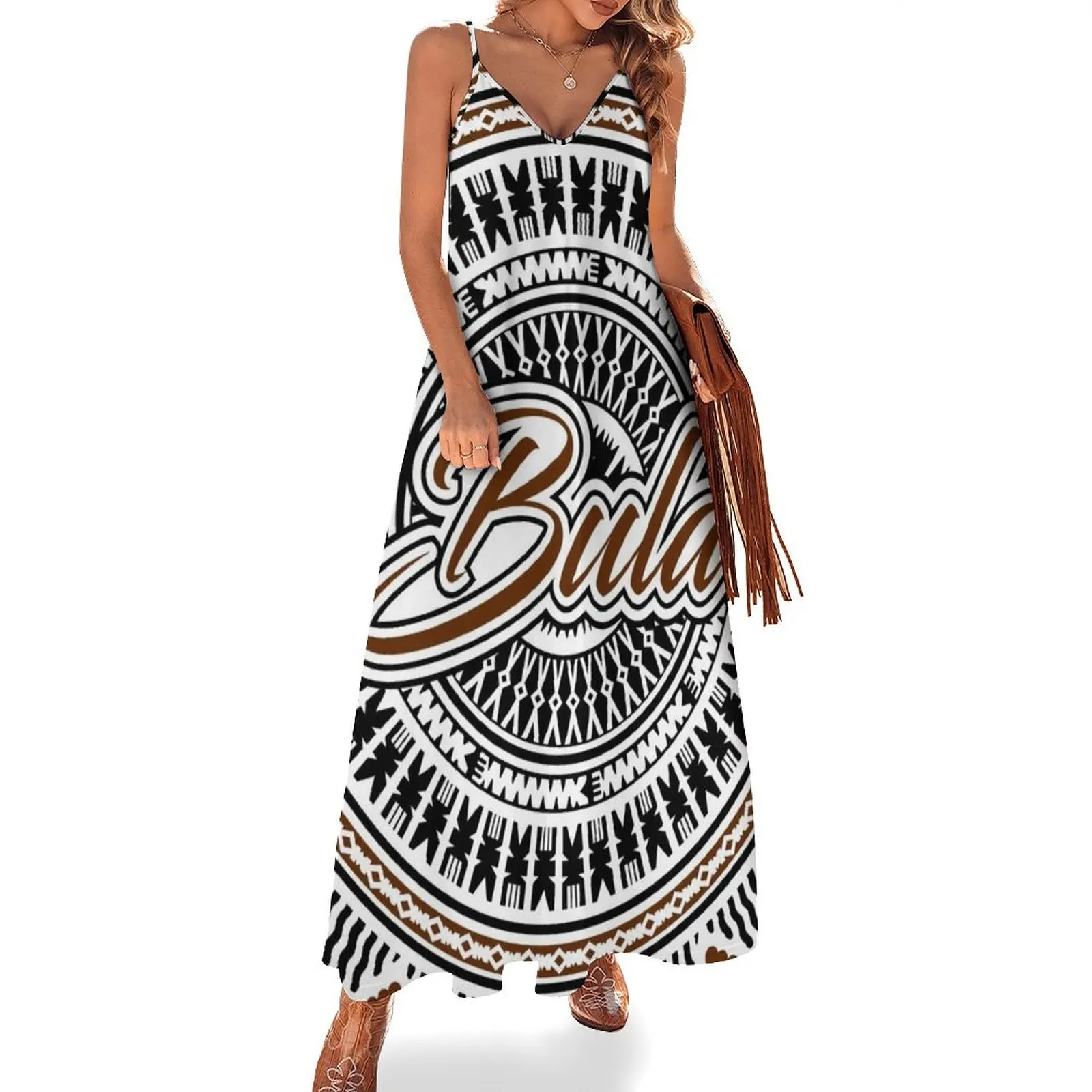 

Fiji Bula Kesakesa Design Sleeveless Dress party dress women elegant luxury dresses for prom