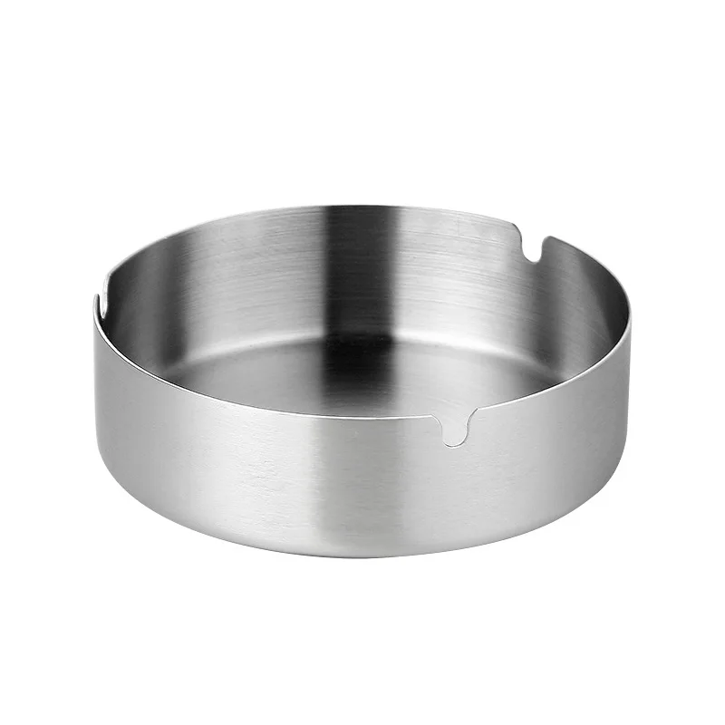 Robust and Thick 201 Stainless Steel Ashtray for Strong and Durable Usage Simple and Easy-to-Clean  Ashtray