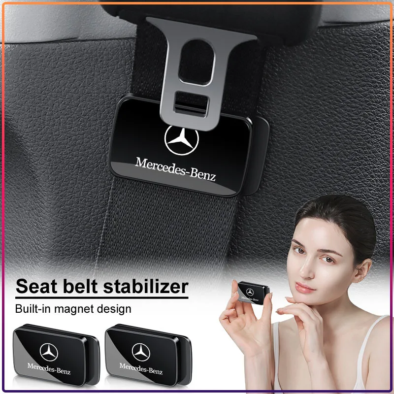 

1/2Pcs Magnetic Car Seat Belt Holder Stabilizer Interior Caps For Mercedes Benz C400 C450 C160 C180 C200 C220 C250 C300 C350 C
