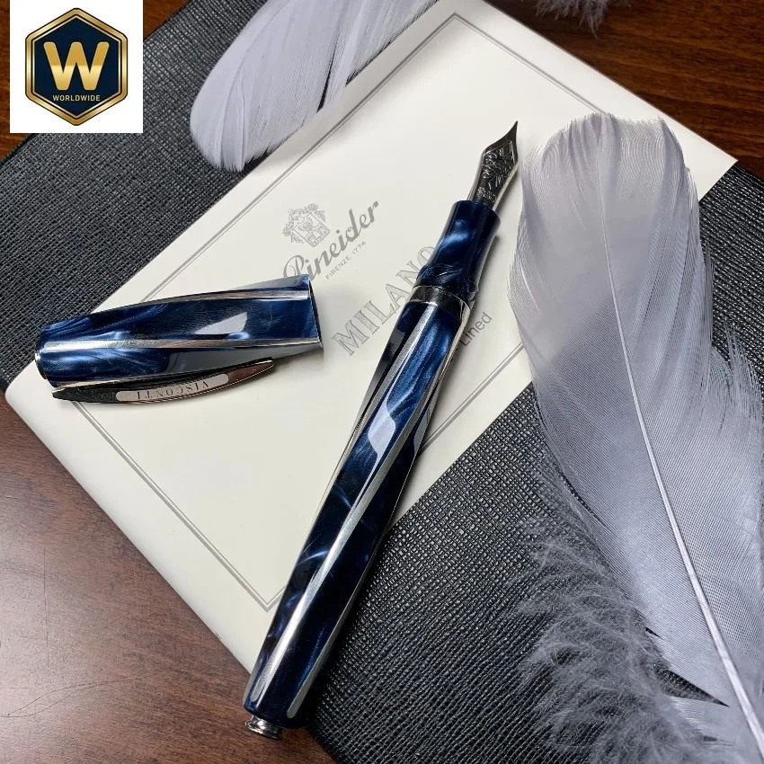 Italy Visconti Divina Elegance Fountain Pen - 18k Gold Nib, No-Skip, Anti-Rust Clip, Beautiful Office Writing Gift