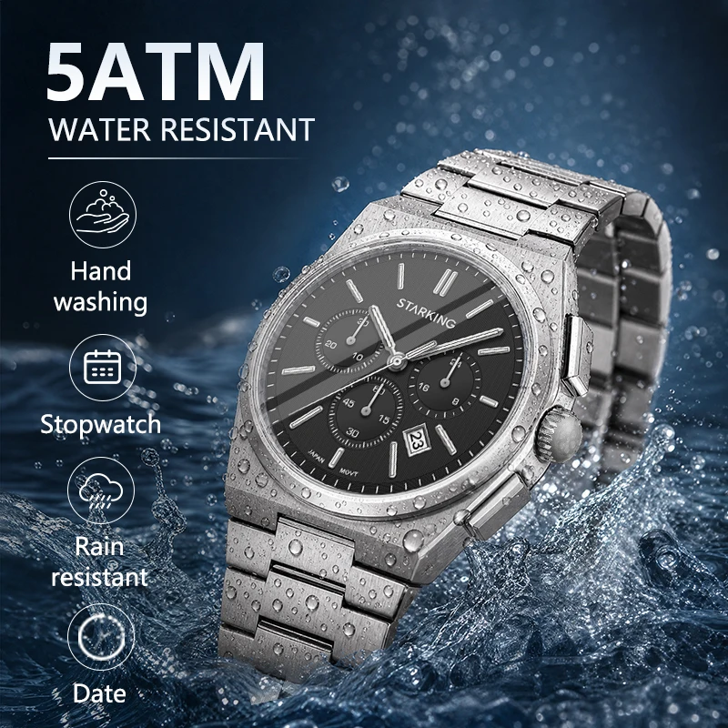 starking-chronograph-quartz-watch-js25-movement-5atm-waterproof-wristwatch-luminous-stainless-steel-strap-leisure-business-watch