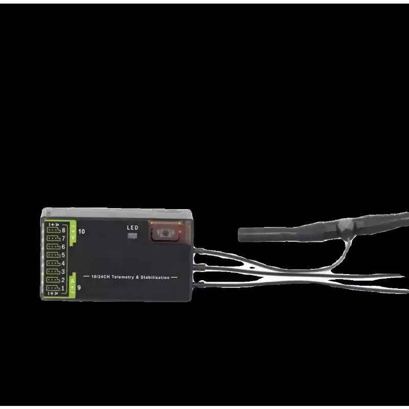 TD SR10 10CH Dual Band Telemetry Receiver, 2.4GHz 900MHz Auto‑Stabilization RC Receiver for FPV Drone