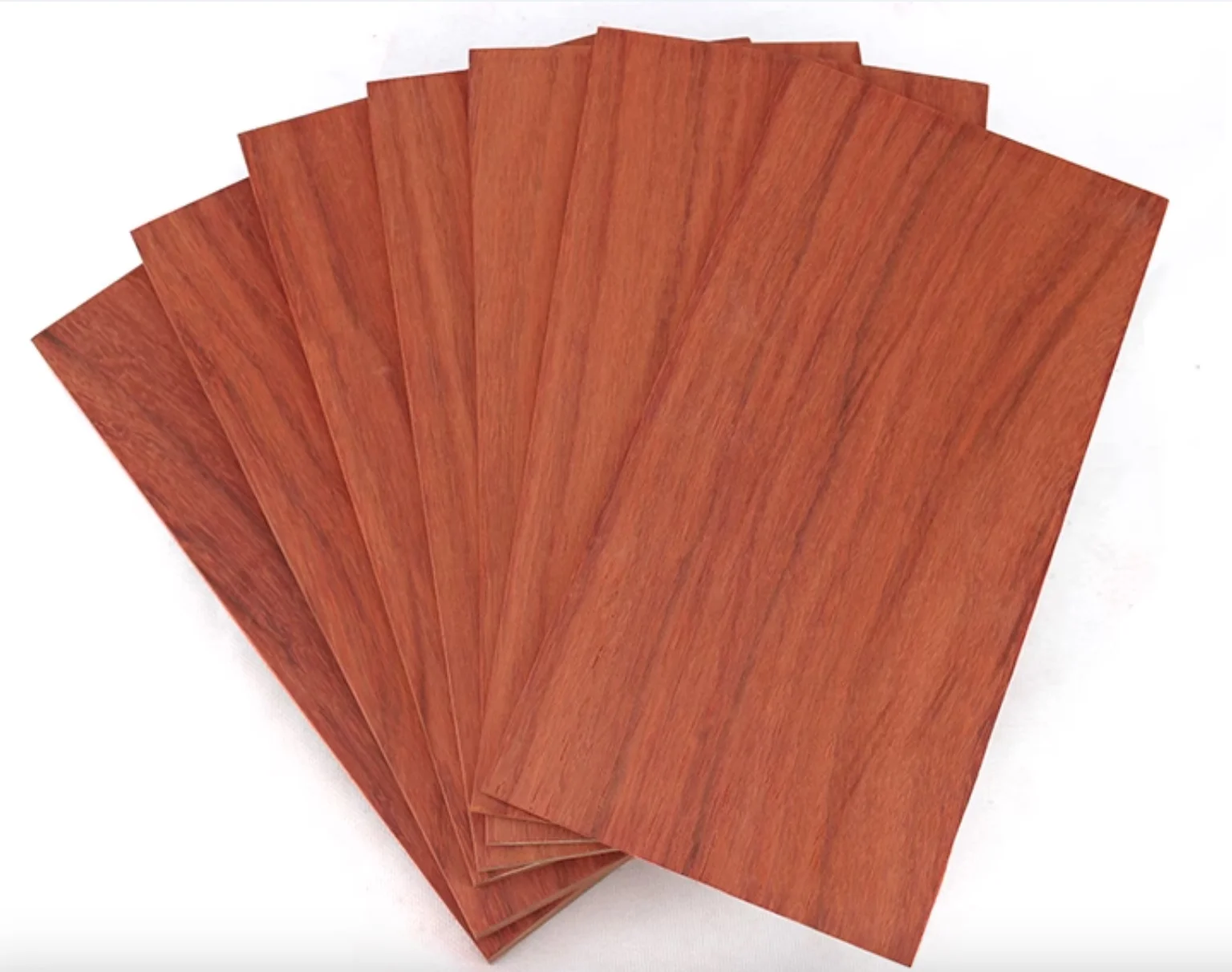 4pcs L:150x300mm T:3mm  African Solid Red Wood Chips handmade wooden board material