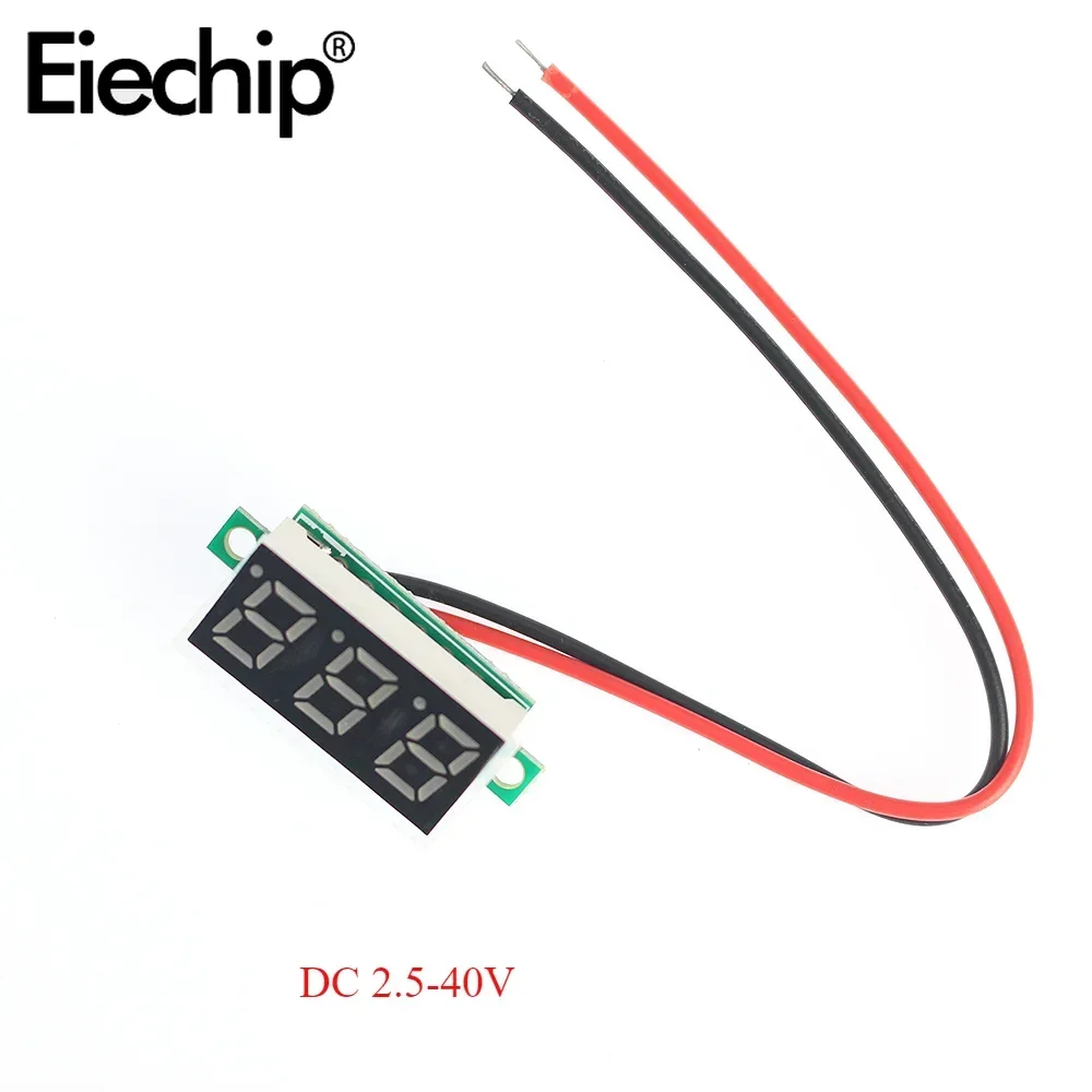 0.28 Inch DC 0-100V 2.5-40V Mini Gauge Voltage Meter Voltmeter LED Display Digital Panel Voltmeter Meter Detector Monitor Tools