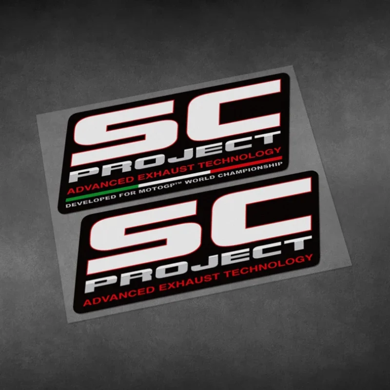 SC Exhaust Pipe Modification Brand Stickers Motogp Motorcycle Car Sponsor Decals Waterproof Reflective Pegatinas Vinyl Material