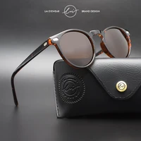 LM nuevas Gafas De Sol polarizadas ultraligeras TR90 para hombres y mujeres, lentes De espejo De conducción redondas, Gafas De Sol Vintage, Gafas De Sol Unisex